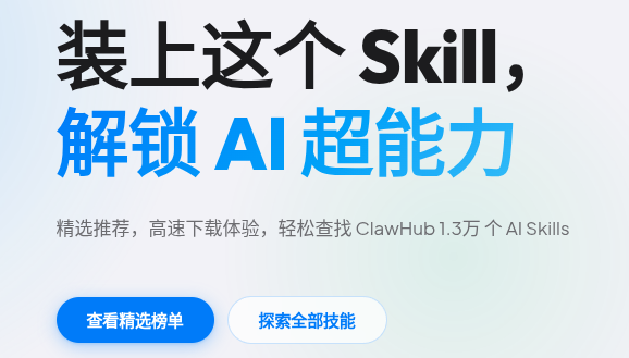 SkillHub 技能商店界面